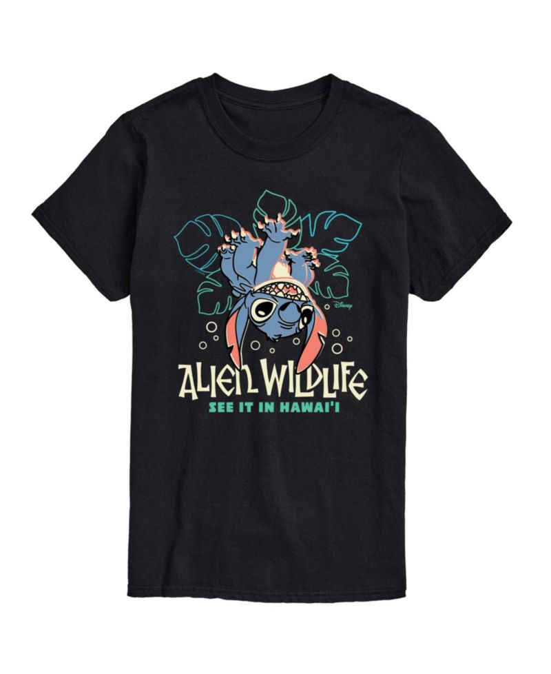 Men's Lilo And Stitch Alien Wildlife Graphic T-Shirt