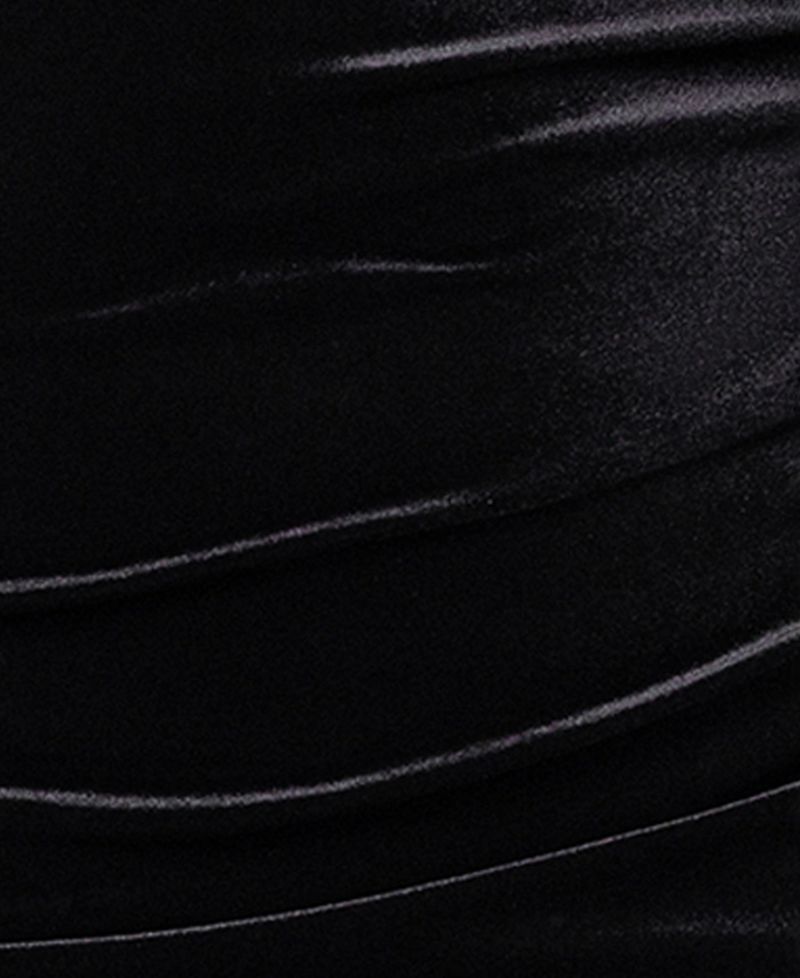 Plus Size Velvet Mesh Gown