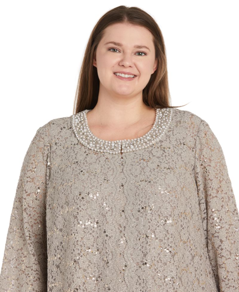 Plus Size 3-Pc. Embellished Jacket, Tank & Pants Set