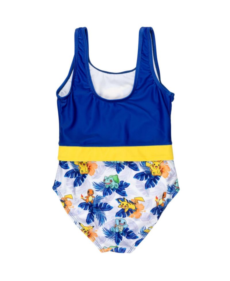 Girls Pikachu UPF 50+ One Piece Bathing Suit