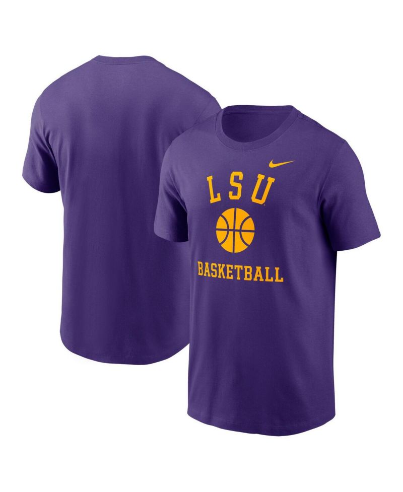 Men's Purple LSU Tigers Basketball Icon T-Shirt