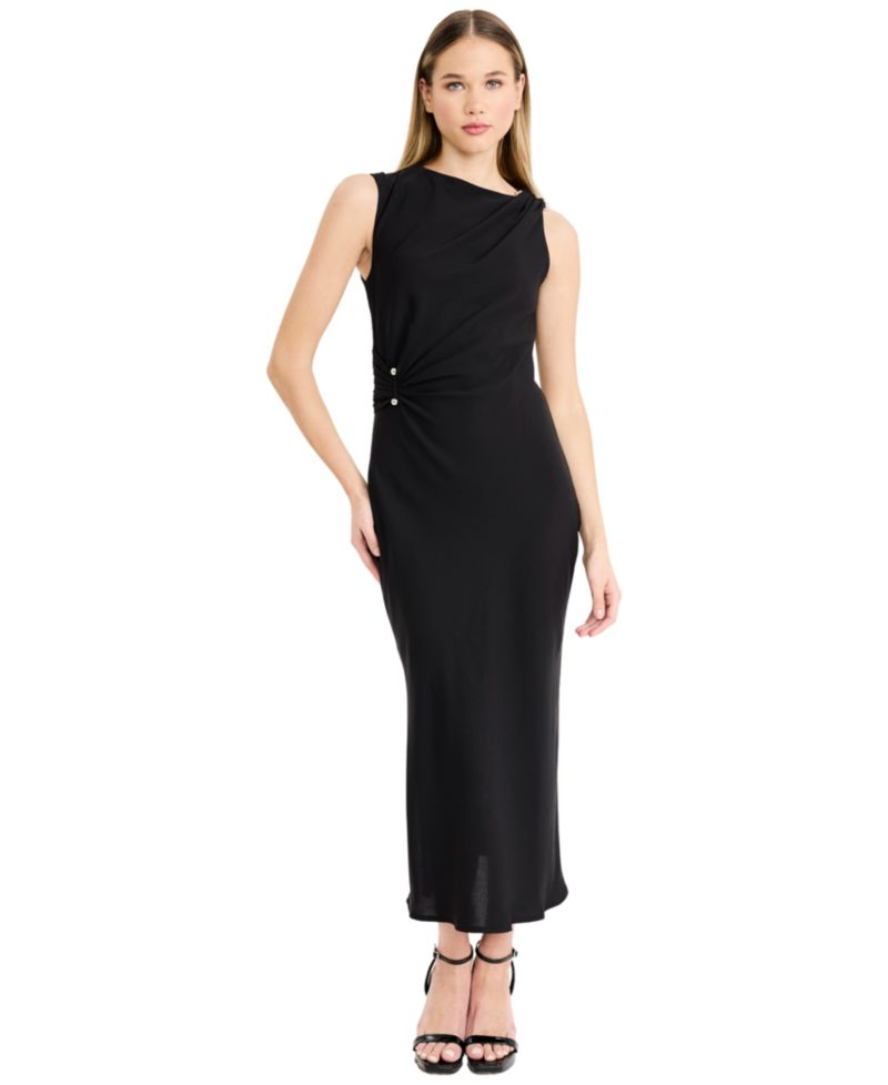Women's Sleeveless Midi with Metal Details