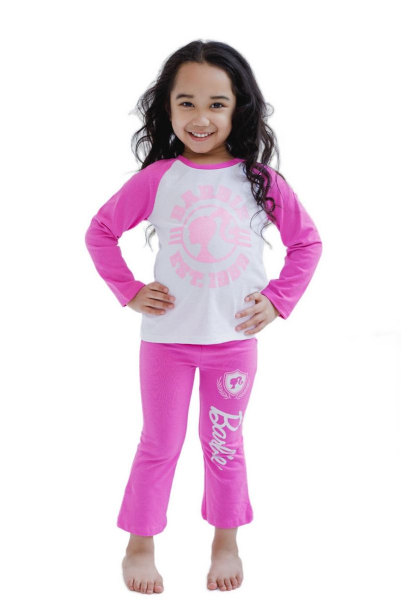 Little Girls 2-Piece Long Sleeve Tee and Flare Pants Set