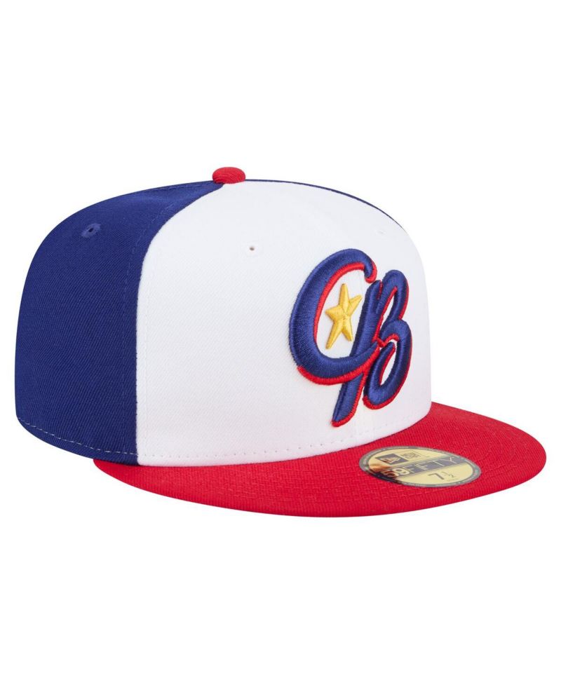 Men's White/Red Kannapolis Cannon Ballers Authentic Collection 59FIFTY Fitted Hat