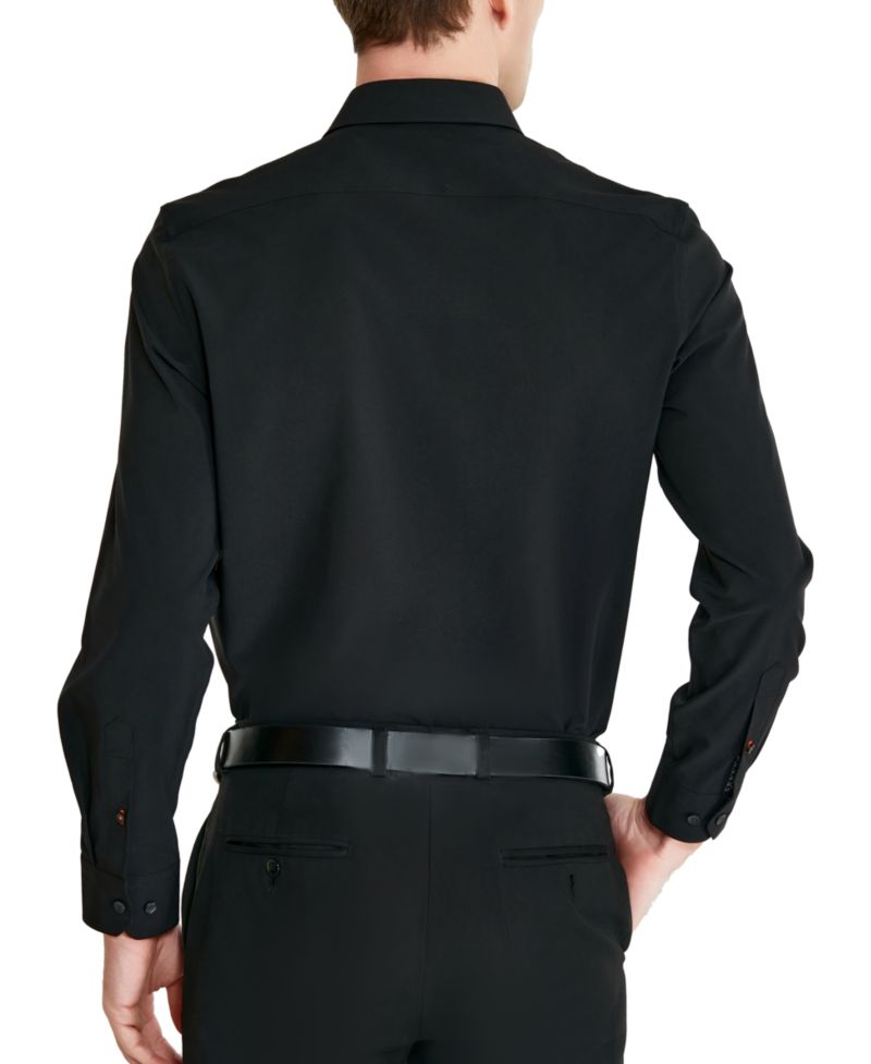 Men's Slim-Fit Solid Poplin Dress Shirt