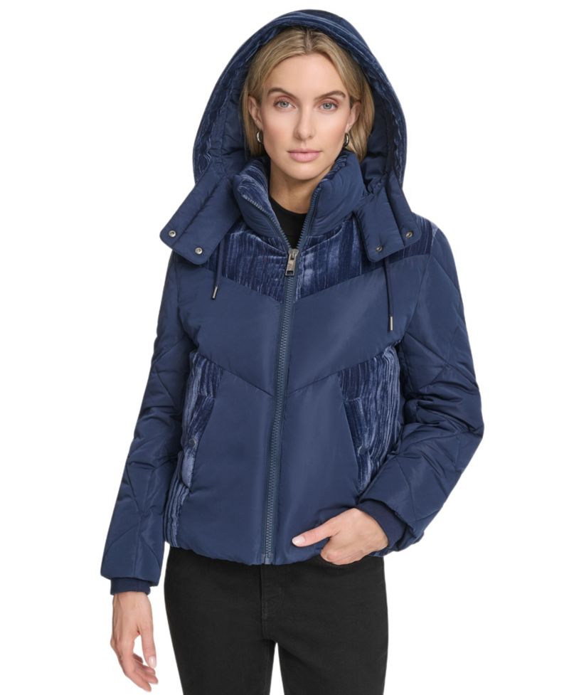 Women's Tayte Mixed Media Hooded Puffer Jacket