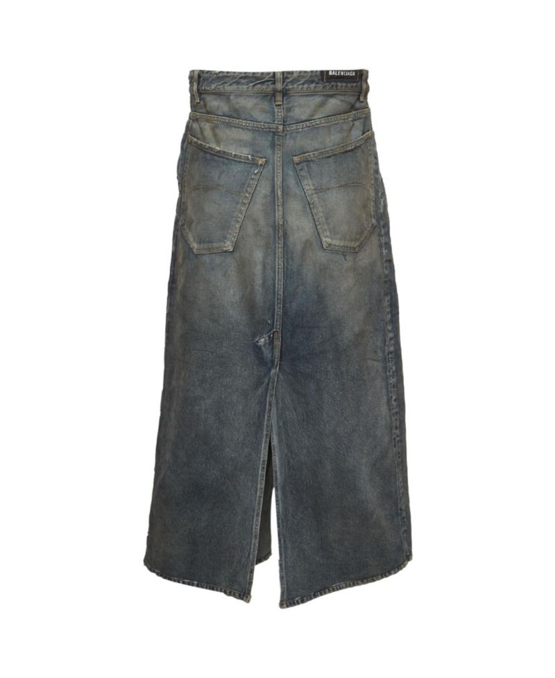 Men's Denim Apron Skirt Docking Pants
