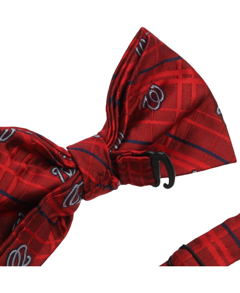 Men's Red Washington Nationals Oxford Bow Tie