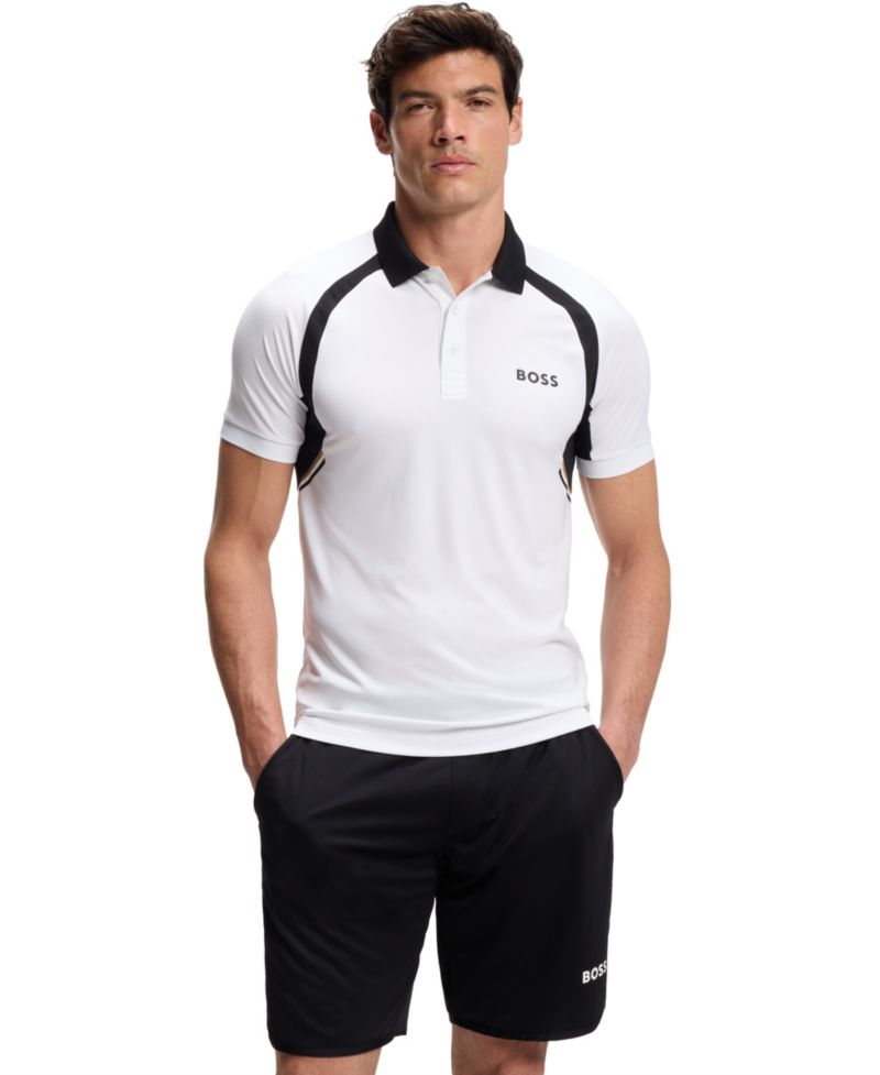 Men's Active Quick-Dry Stretch Slim-Fit Polo Shirt