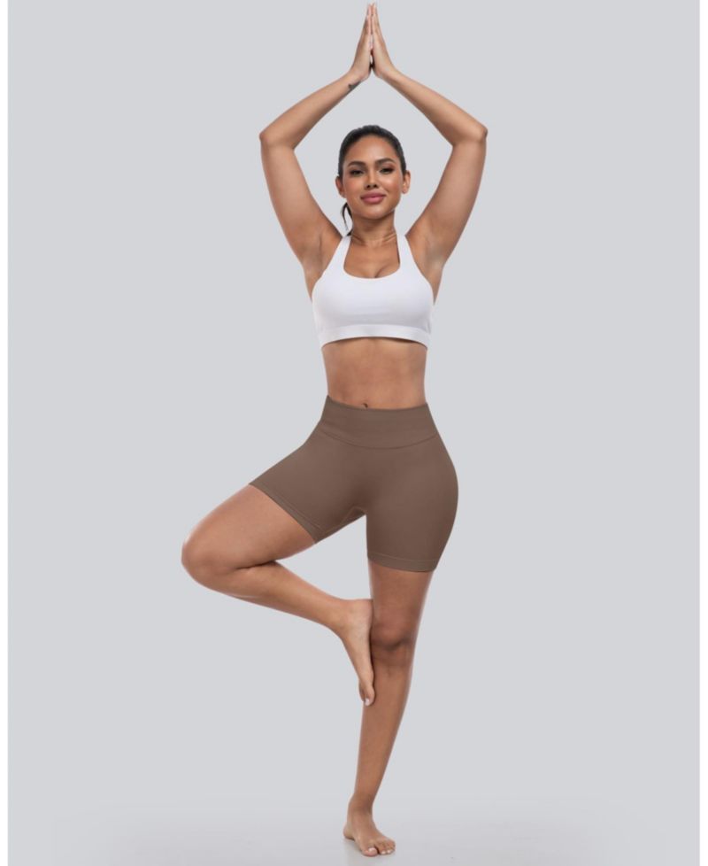 High Waisted Scrunch Workout Shorts Seamless Squat Proof Gym Yoga Shorts