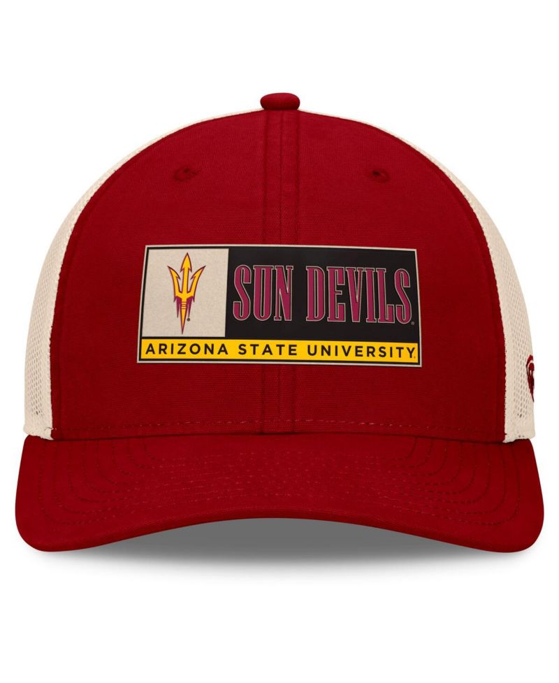 Men's Maroon/Natural Arizona State Sun Devils Bennett Trucker Adjustable Hat