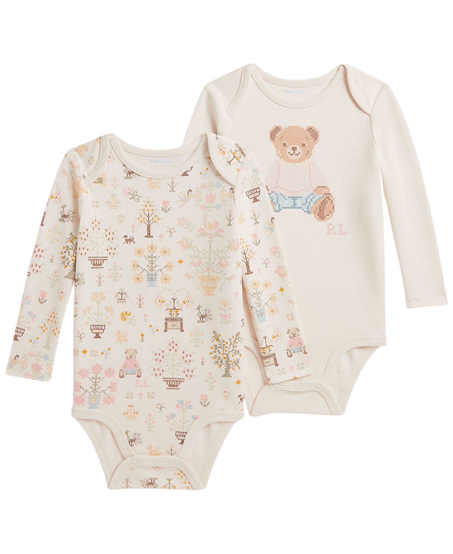 Хлопковое боди Polo Bear для маленьких девочек, 2 упаковки