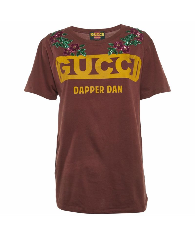 Women's Dapper Dan Sequin-Embellished Logo T-Shirt