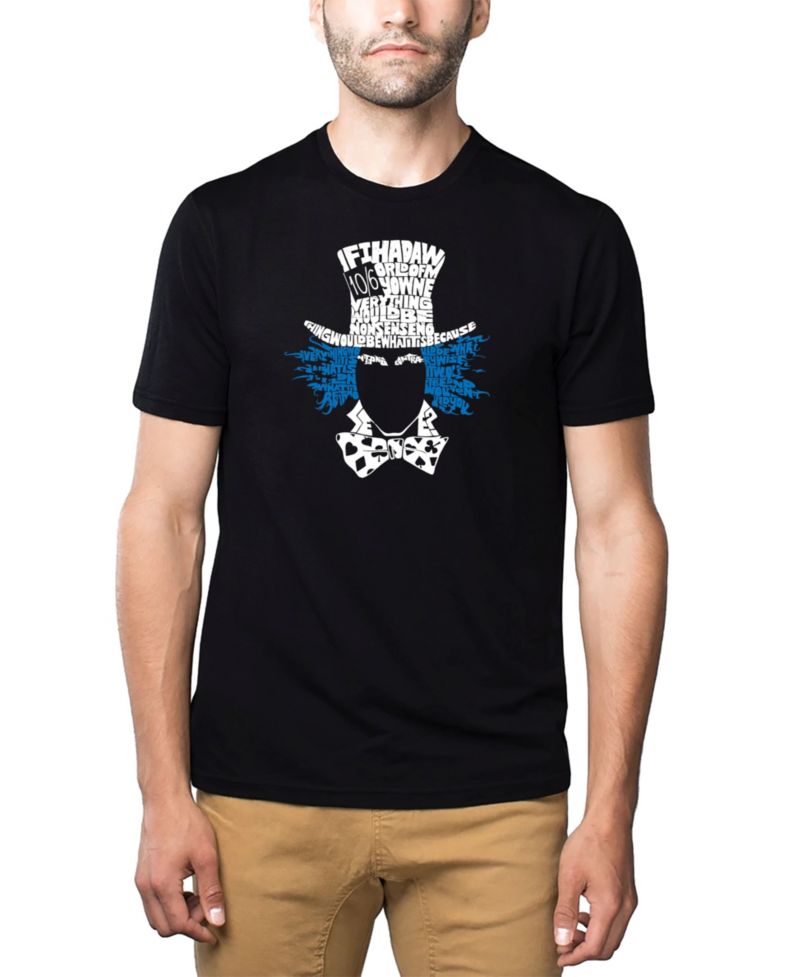 Men's Cotton/Poly Blend Word Art T-Shirt - The Mad Hatter