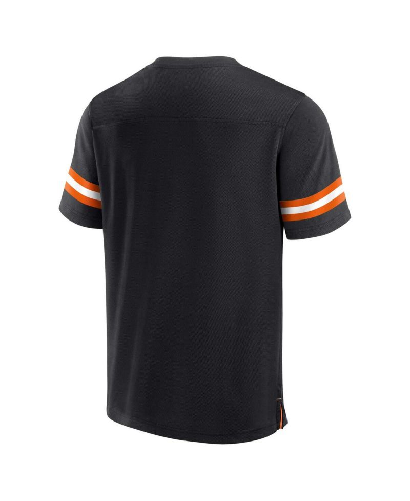 Men's Black Cincinnati Bengals Jersey Tackle V-Neck T-shirt
