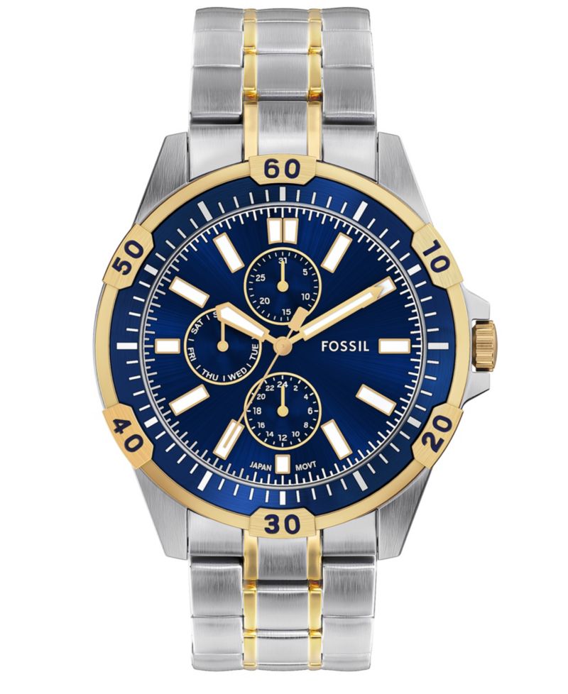 Men's Garrett Multifunction Two-Tone Stainless Steel Watch, 44mm