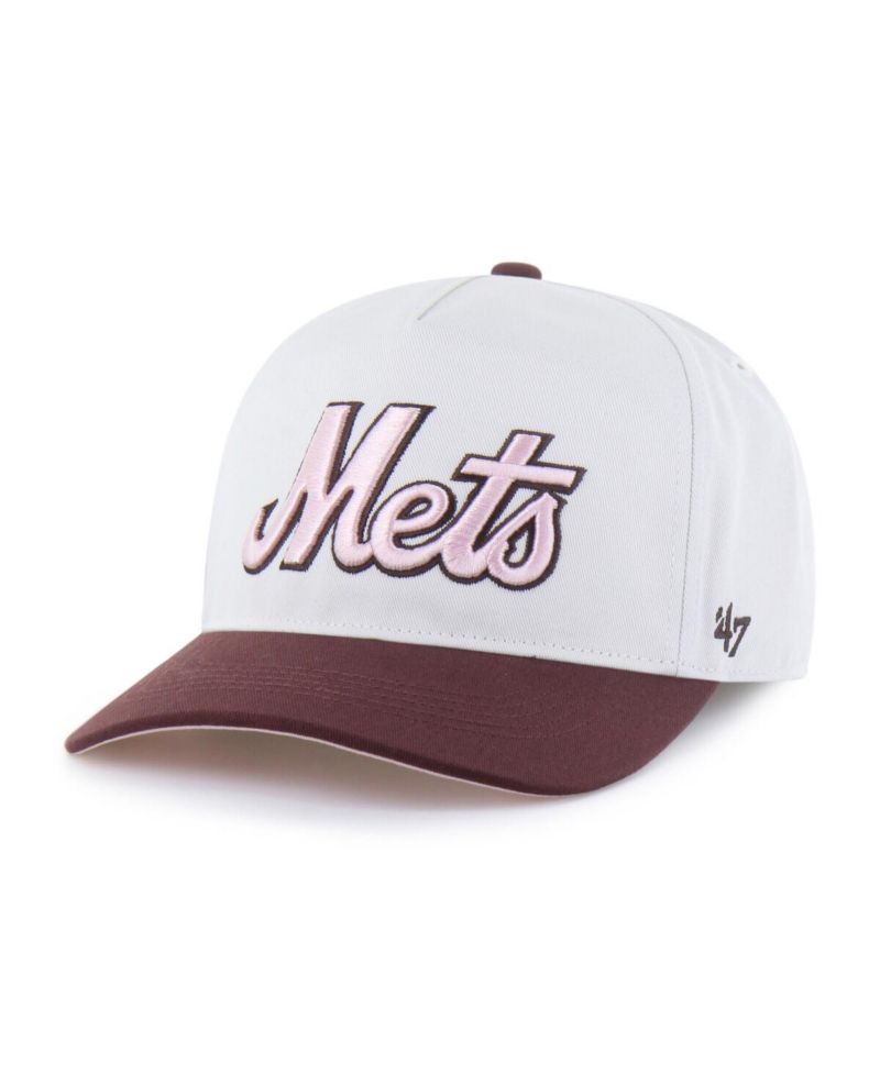 Men's and Women's Stone/Burgundy New York Mets Love Letter Adjustable Hitch Hat