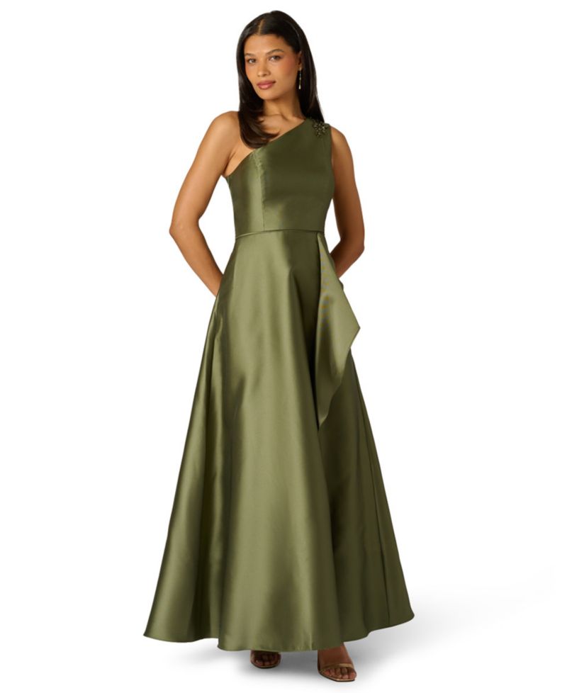 Women's Embellished One-Shoulder Gown