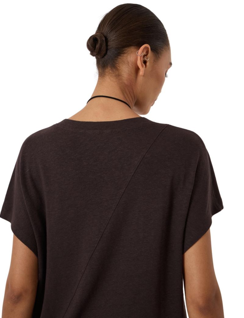 Women's Rosalia Linen-Blend V-Neck Short-Sleeve T-Shirt