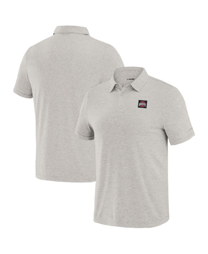 Men's White Ohio State Buckeyes Four Down Polo Shirt