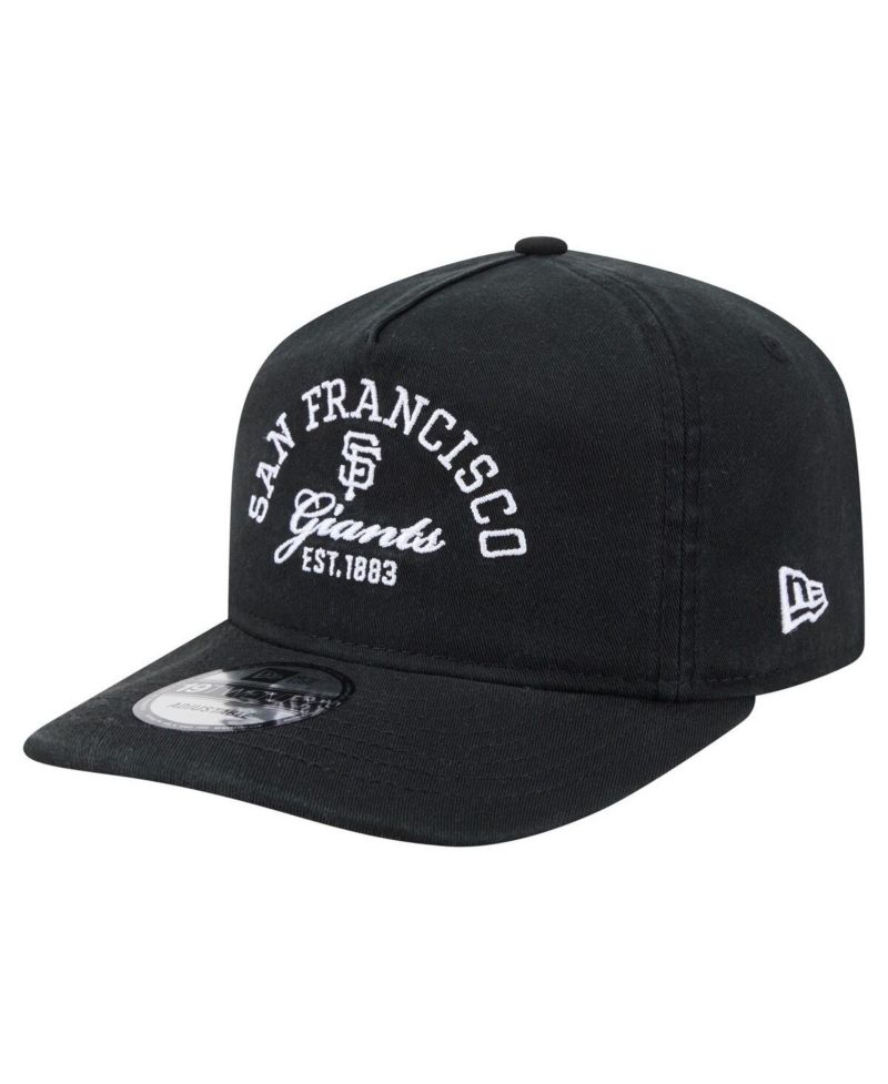 Men's Black San Francisco Giants Stacked 19TWENTY Adjustable Hat
