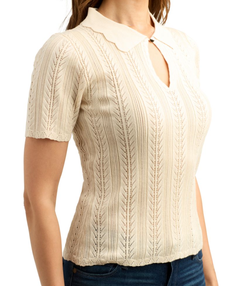 Women's Pull-On Polo Collar Sweater