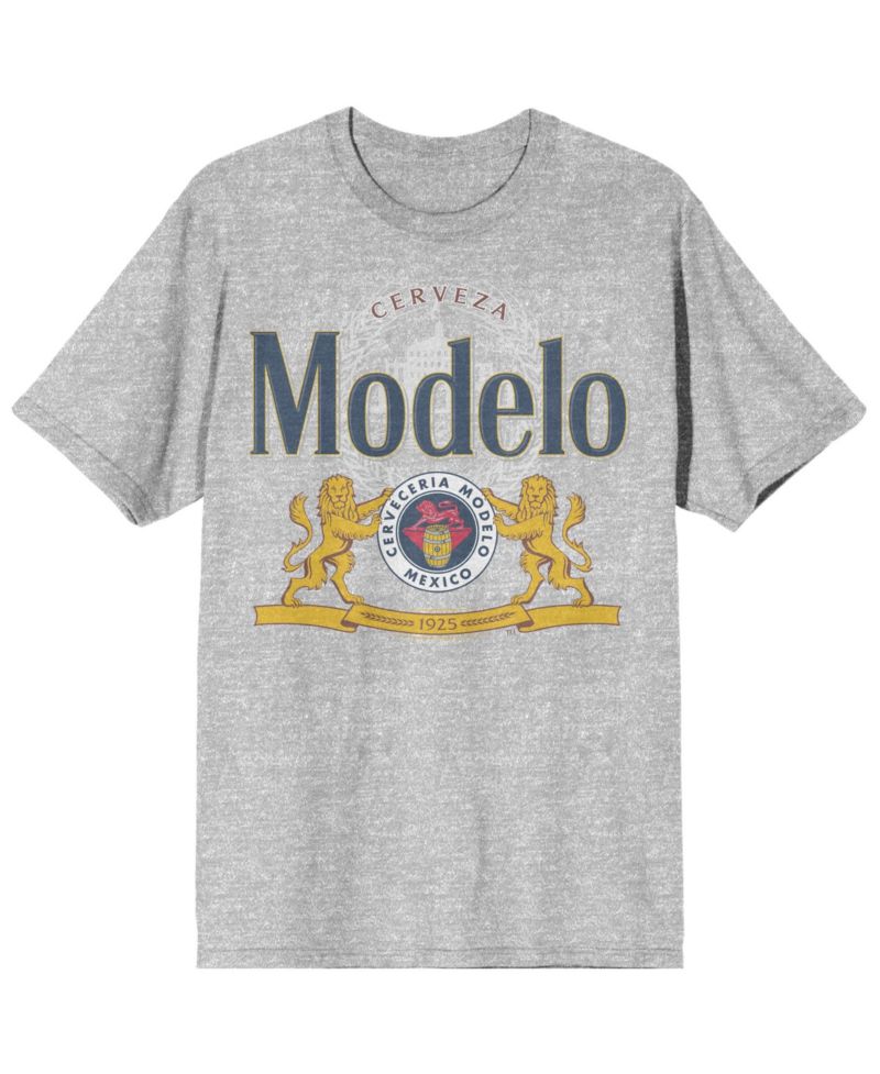 Men's Beer Logo Gray T-Shirt Tee