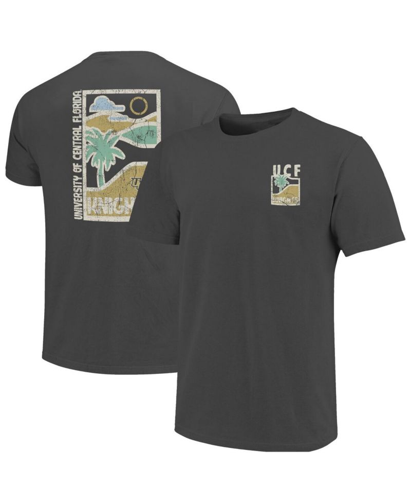 Men's Graphite UCF Knights Comfort Colors Minimal Vista Distressed Graphics T-Shirt