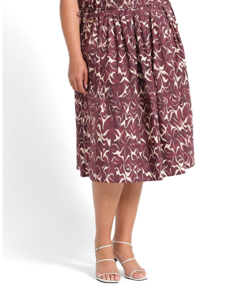 Women's Brinley A-line Pleated Print Midi Skirt
