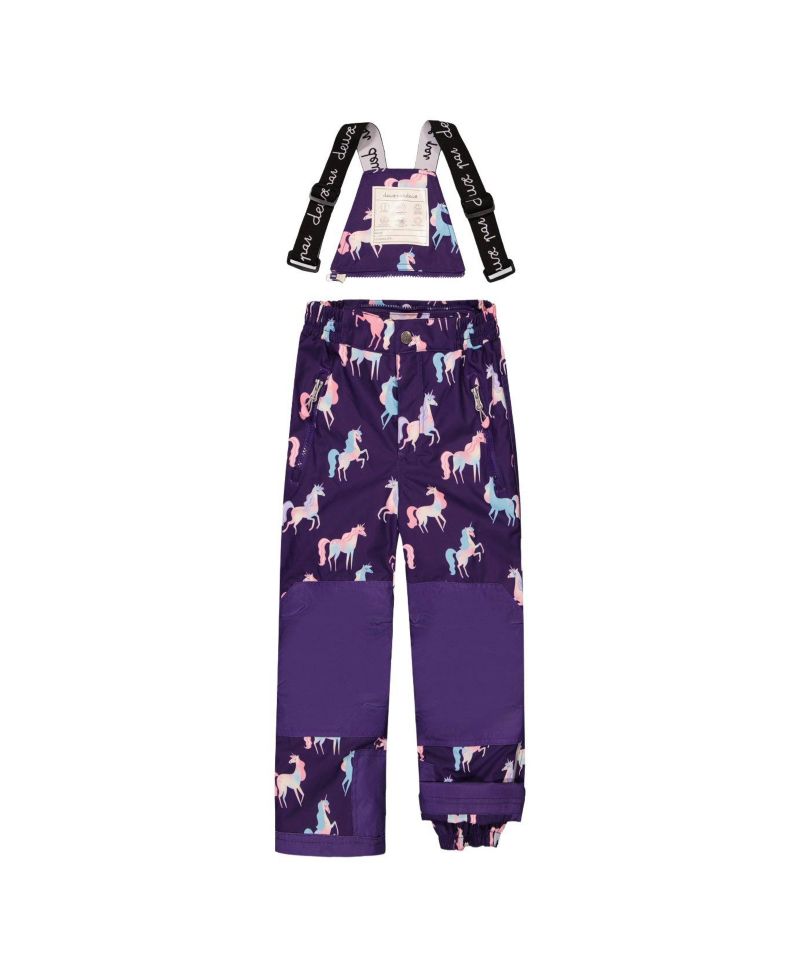 Big Girls Girl(6-14) Two Piece Play Snowsuit Multicolored with Unicorn Print Pants