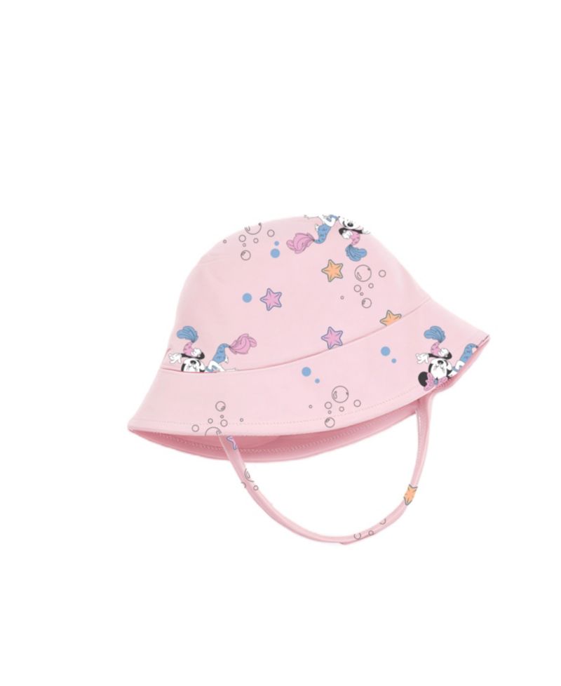 Baby Girls' Minnie Short-Sleeve Cover-Up, Swimsuit and Bucket Hat, 3-Piece Set
