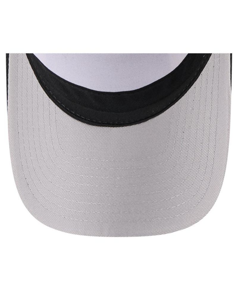Men's Stone/Black Chicago White Sox Text A-Frame Trucker 9FORTY Hat