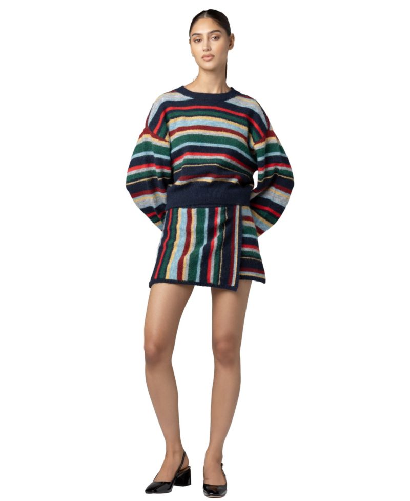 Women's Change of Scenery Striped Cropped Sweater