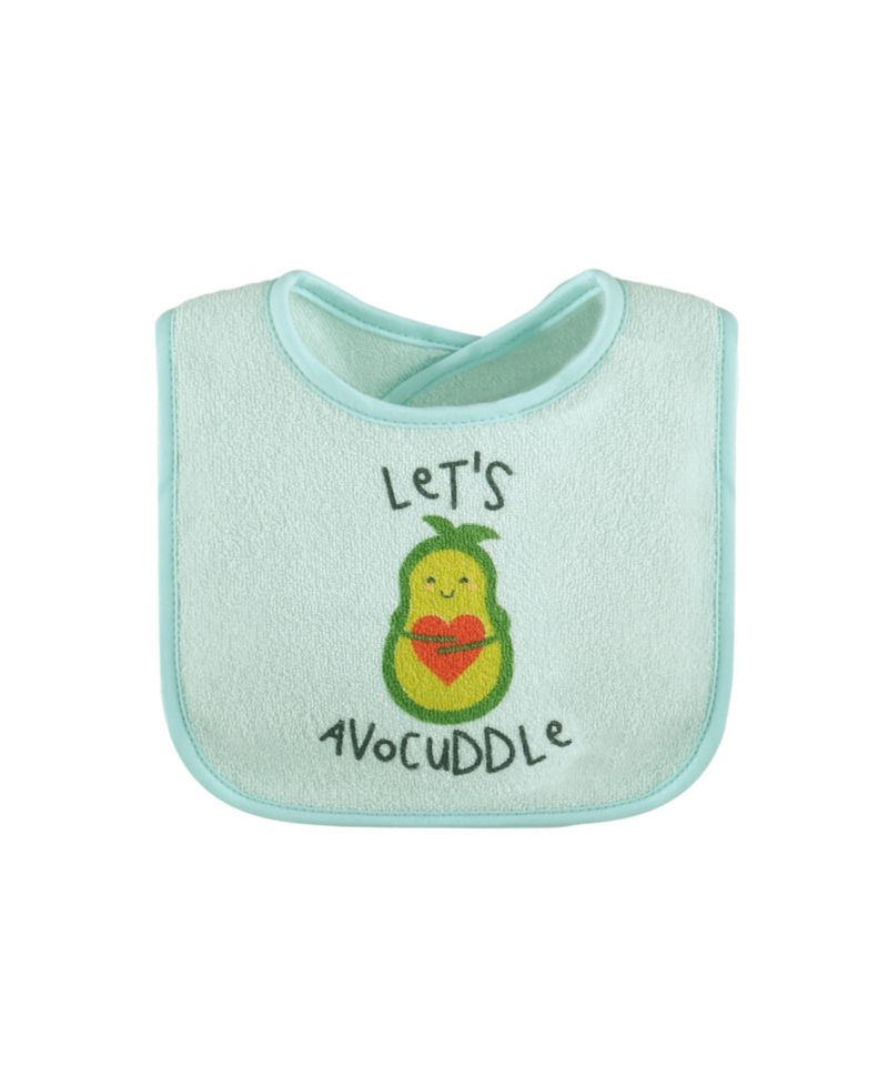 Cotton Baby Bibs for Girls or Boys, 8 Pack, Green, Blue, Yellow