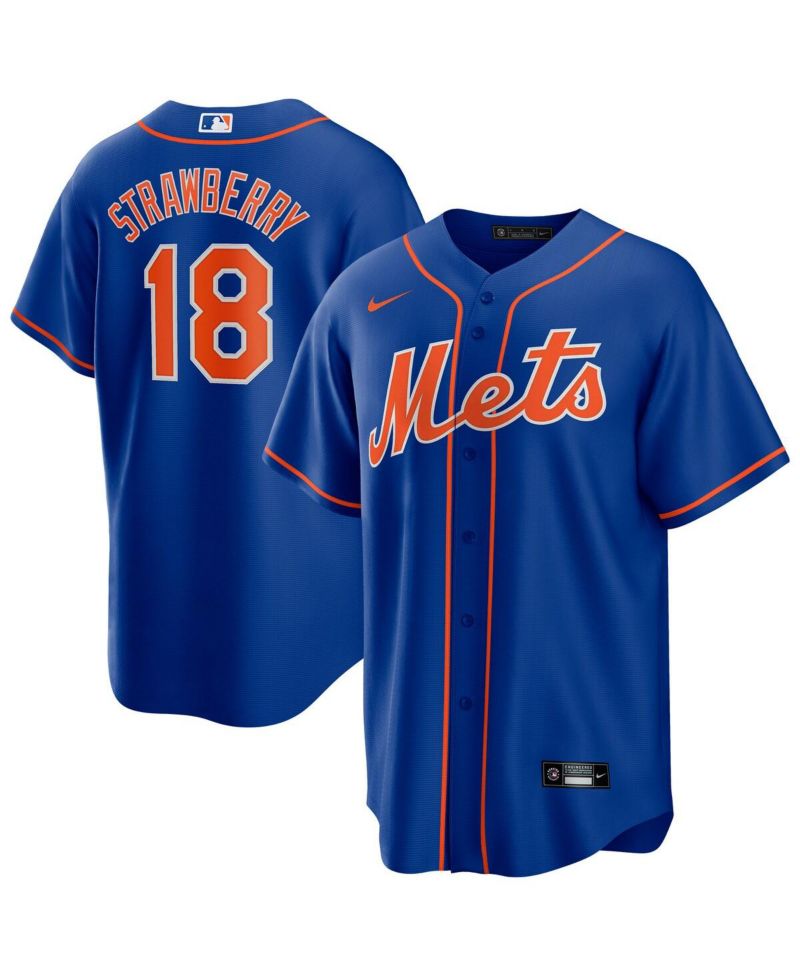 Men's Darryl Strawberry Royal New York Mets Alternate Replica Player Jersey