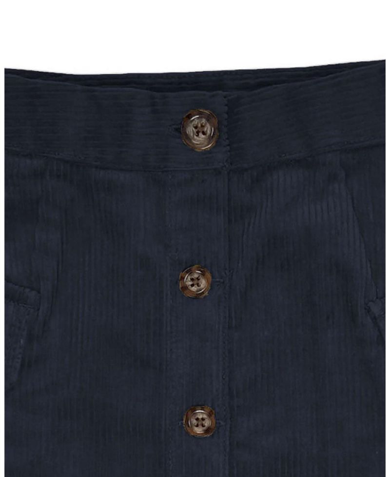Toddler Girls Organic Corduroy Button Front Skirt