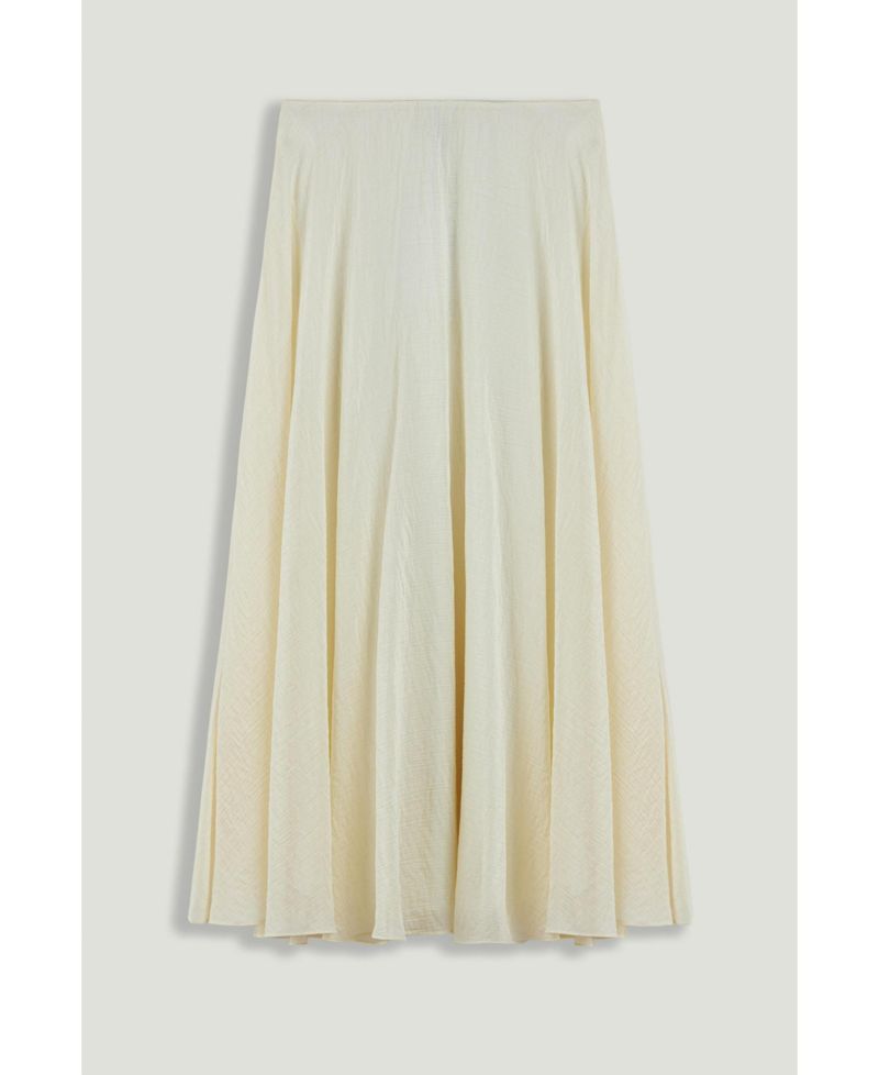 Women's Flowy High-Waisted Midi Skirt