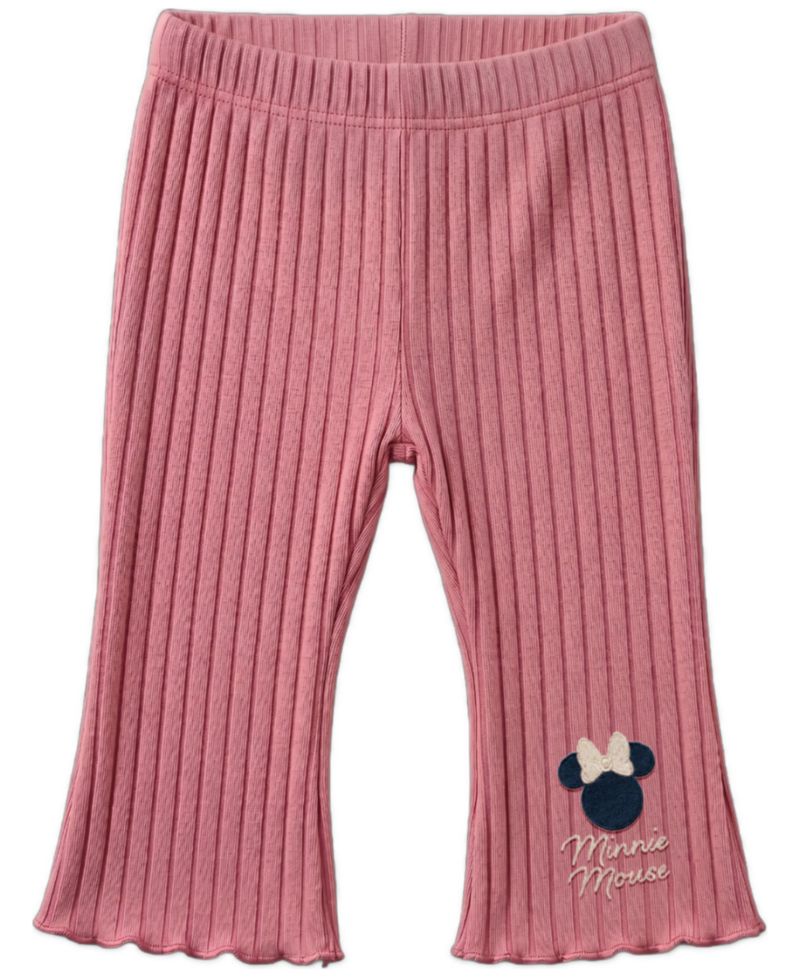 Baby Girls' Minnie Mouse Bow Print Sweatshirt and Ribbed Leggings, 2-Piece Set