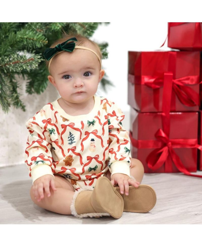 Baby Girls Christmas Cutie Long Sleeve Romper