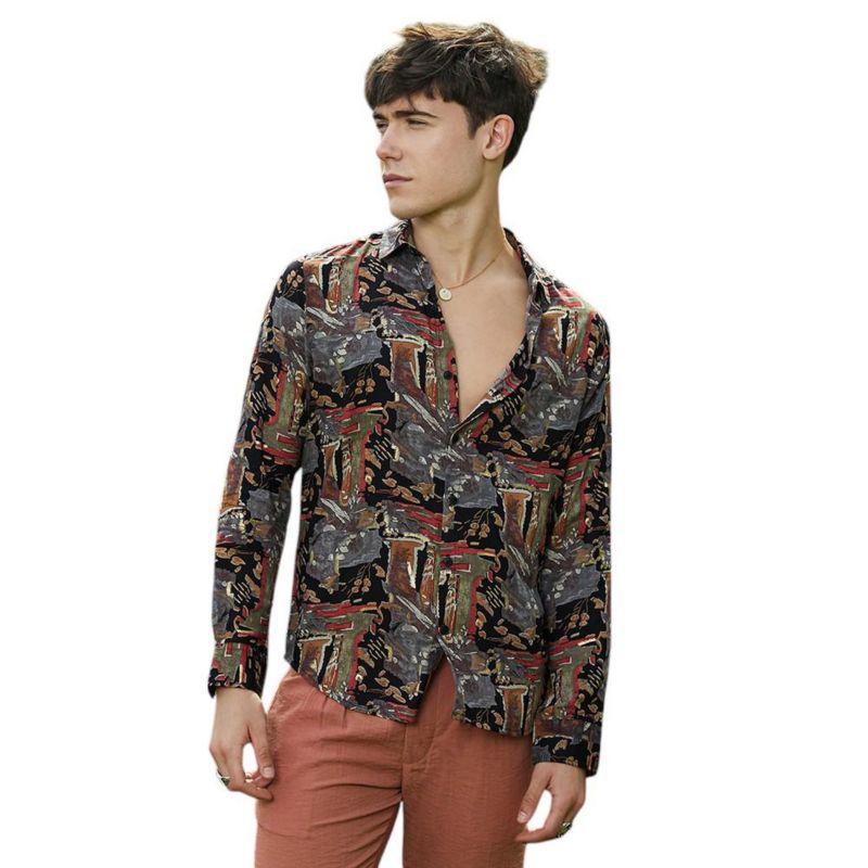 Men's Impressionistic Foliage Shirt