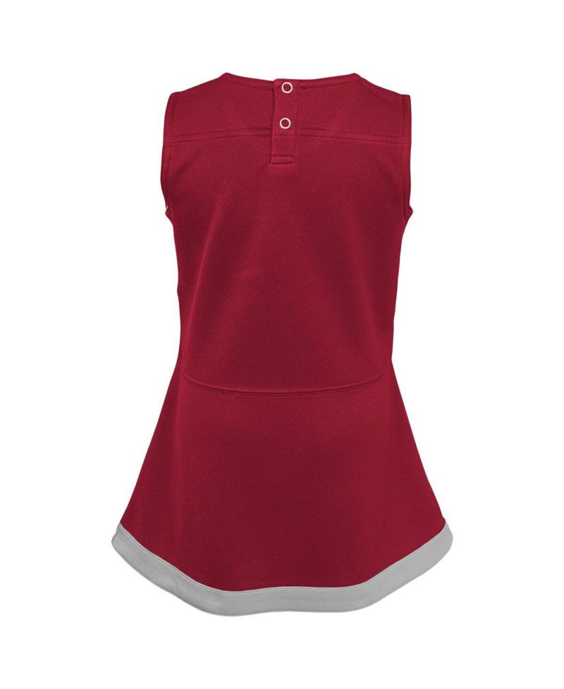 Big Girls Crimson, Gray Oklahoma Sooners Cheer Captain Jumper Dress