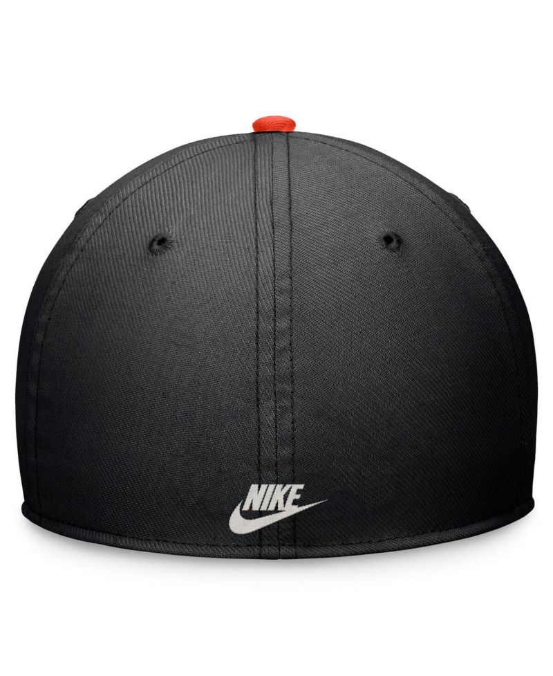 Men's Black/Orange San Francisco Giants Cooperstown Collection Rewind Swooshflex Performance Hat