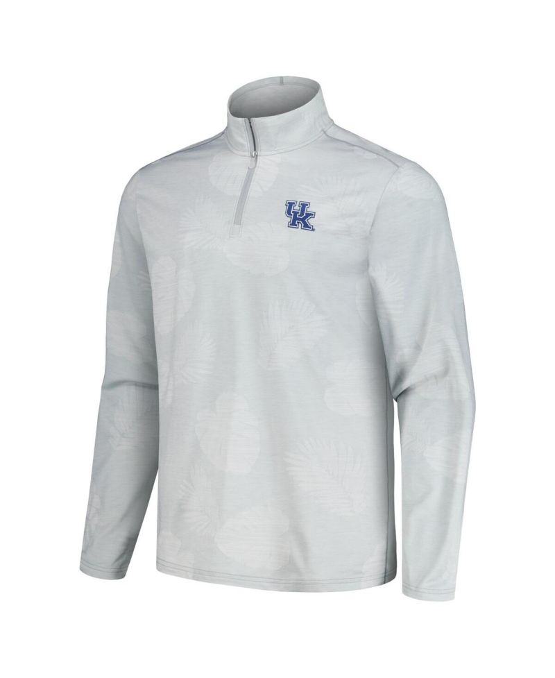 Men's Gray Kentucky Wildcats Delray Frond IslandZone 1/4-Zip Jacket
