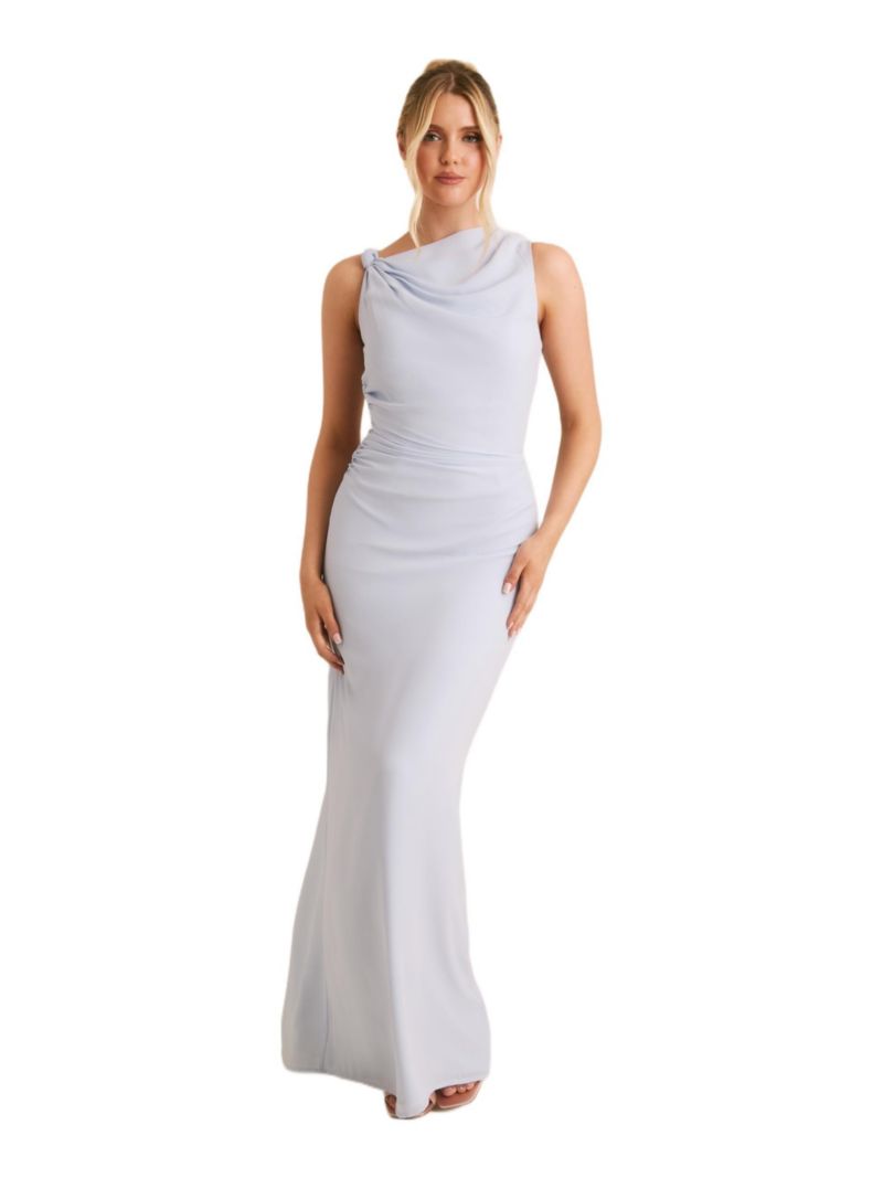Women's Twist Asym Chiffon Bridesmaid Dress