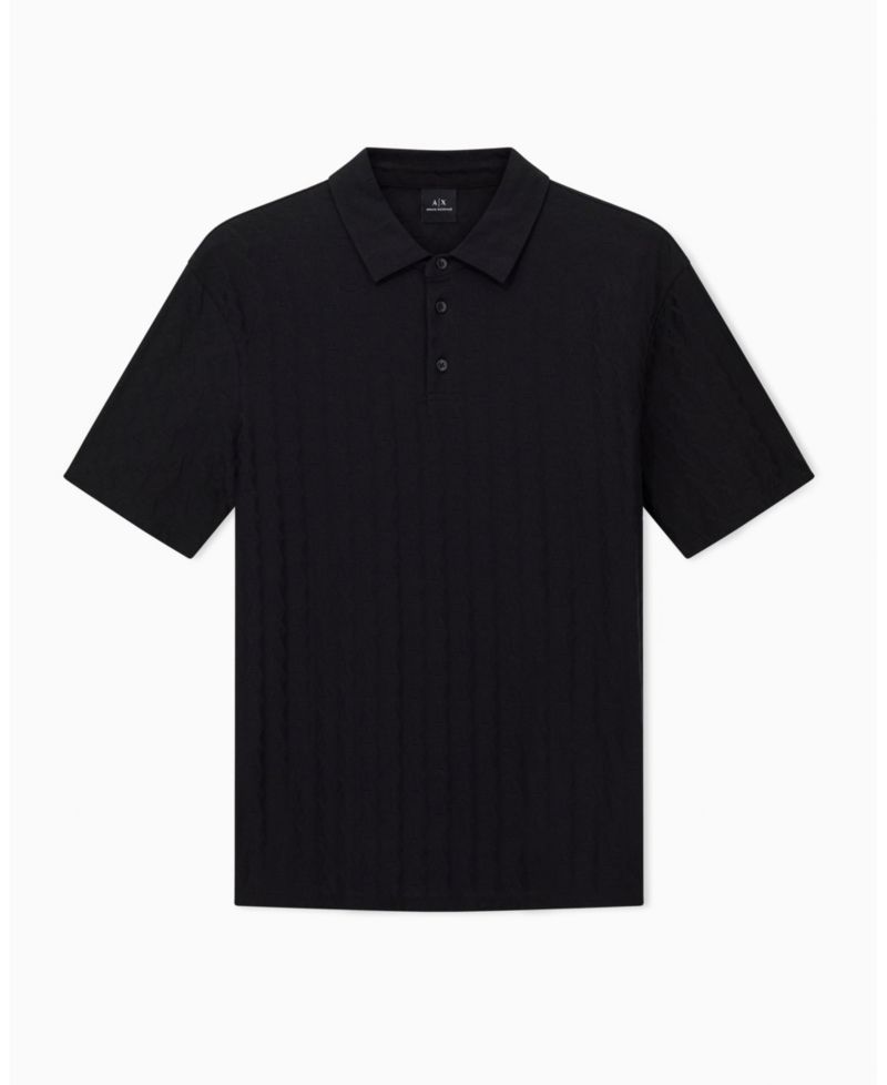Men's Short Sleeve Mercerized Cotton Jacquard Polo Shirt
