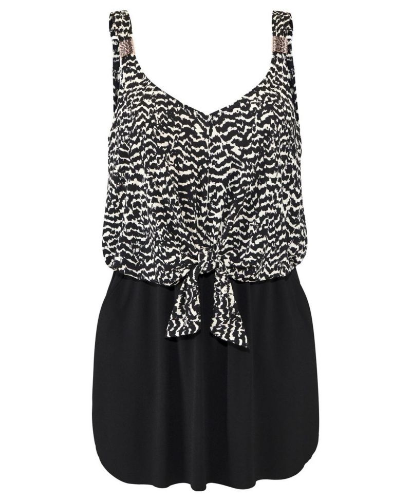 Women's Animal Print Wire-Free Scoop-Neck Swim Dress