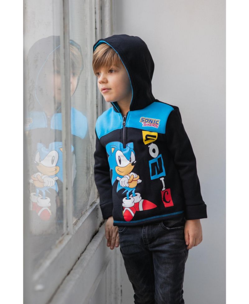 Toddler Boys Sonic the Hedgehog Fleece Half Zip Hoodie to