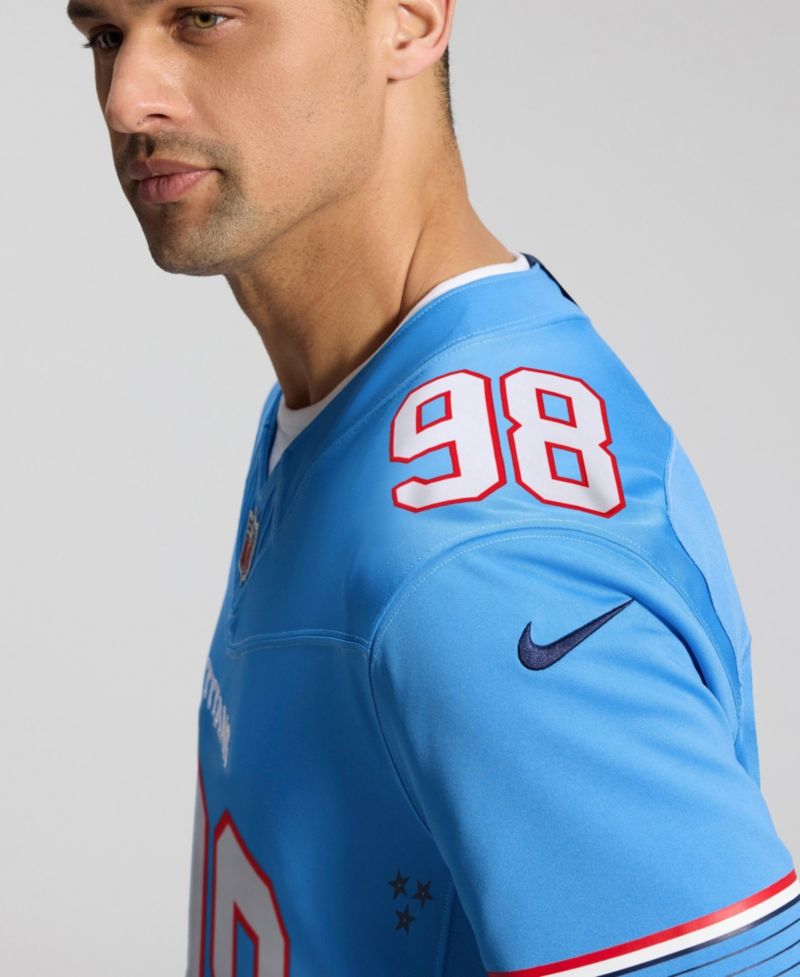 Men's Jeffery Simmons Light Blue Tennessee Titans Vapor F.U.S.E. Sewn Down Limited Jersey