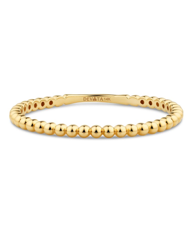Beaded Ball Ring in 14K Gold