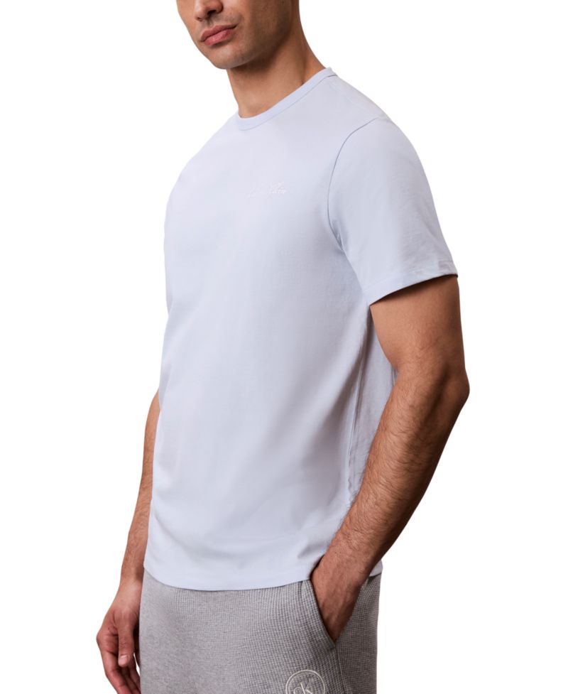 Men's Poplin Script Crewneck Pajama T-Shirt